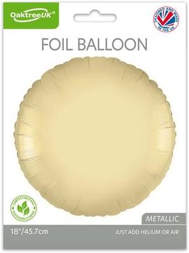 Oaktree 18inch Gold Silk Round Packaged - Foil Balloons
